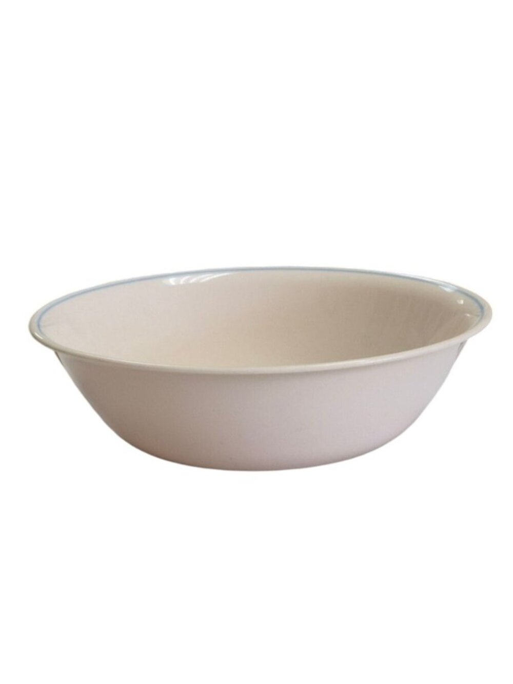 Corelle By Corning White Serving Bowl With Blue Rim - Picture 3 of 6